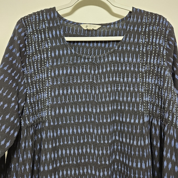 Marketplace Women Handwork India 100% Cotton Midi Dress Embroidered Boho Black M - Picture 5 of 13